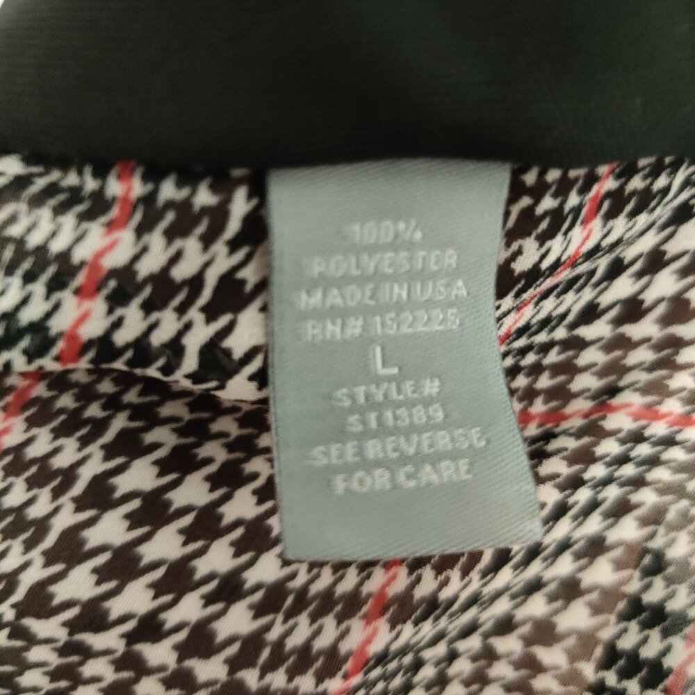 Charlotte Russe Womens Juniors Top Cami Black Red White Houndstooth Plaid Size L - Picture 5 of 6